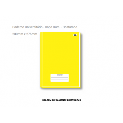 CADERNO - SIDGRAPH - 1 MATERIA BROCHURA AMARELO 96F